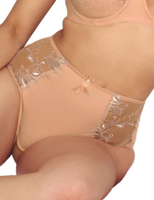 Pour Moi Imogen Rose Embroidered Brief - Latte