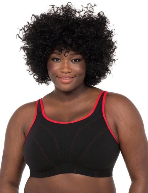 Goddess Sport Soft Cup Sports Bra - Black