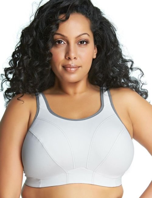 Goddess Sport Soft Cup Sports Bra - White