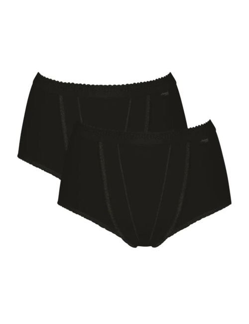 Sloggi Light Control Maxi Brief 2 Pack - Black