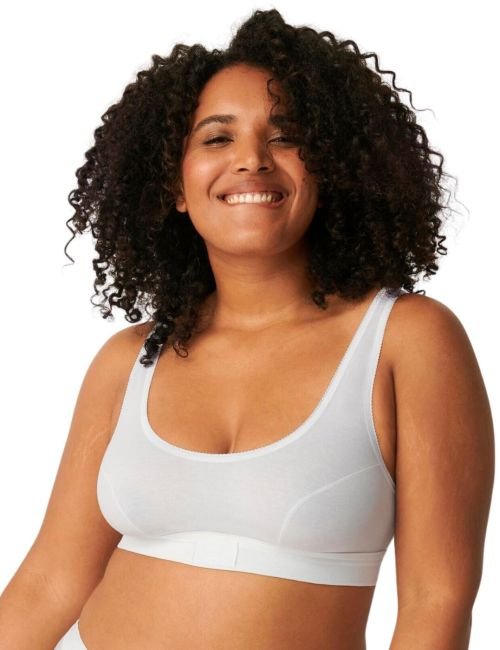 Sloggi Double Comfort Soft 95% Cotton Bra Top - White