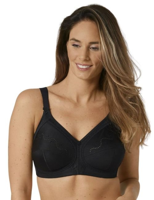 Triumph Doreen Cotton Mix Non Wired Bra - Black