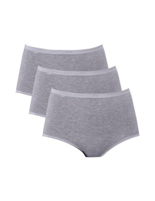 Sloggi Basic+ Maxi Brief 3 Pack - Grey Combination