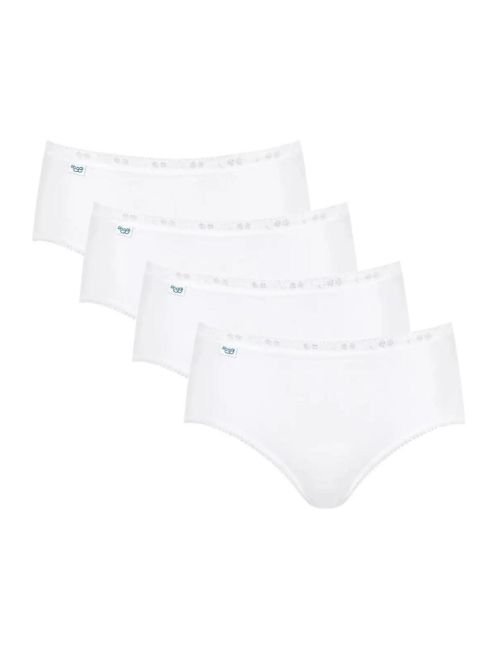 Sloggi Basic Midi Brief 4 Pack - White