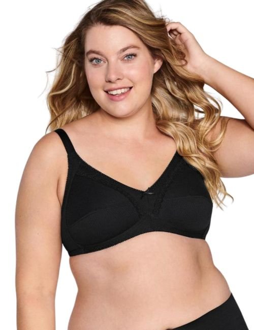 Naturana Cotton Soft Cup Bra - Black