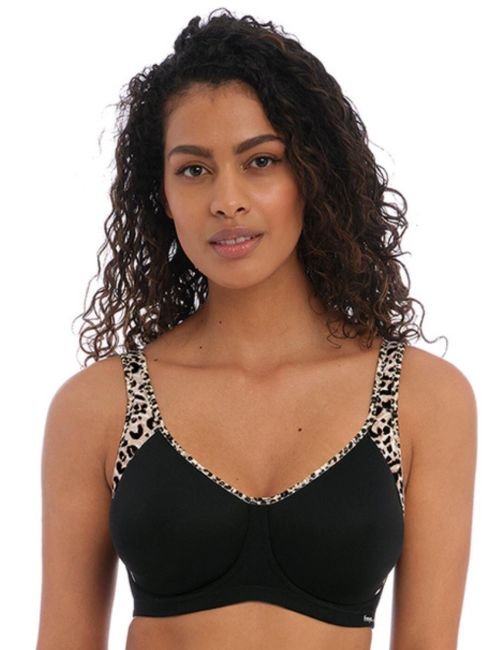 Freya Active Sonic Moulded Sports Bra - Pure Leopard Black