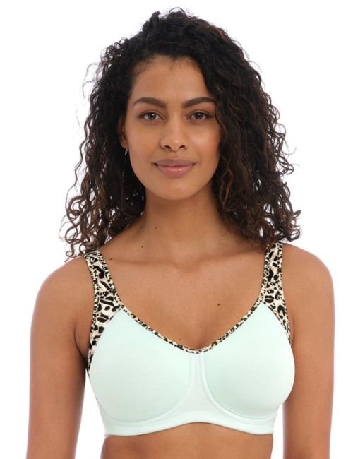 Freya Active Sonic Moulded Sports Bra - Pure Leopard/Aqua