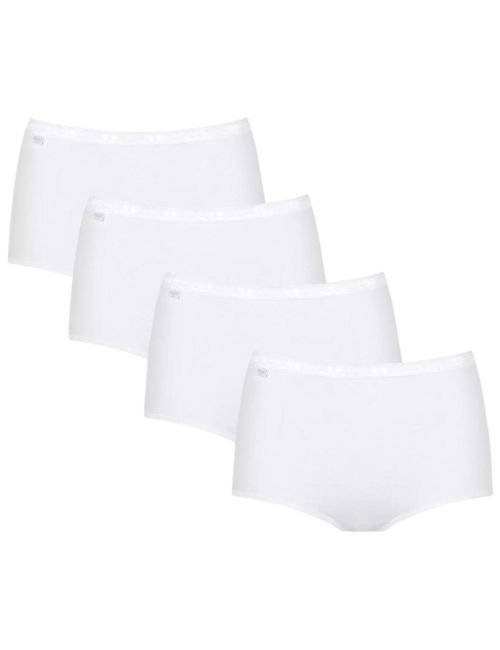 Sloggi Basic+ Maxi Brief 3 Pack + 1 Free - White