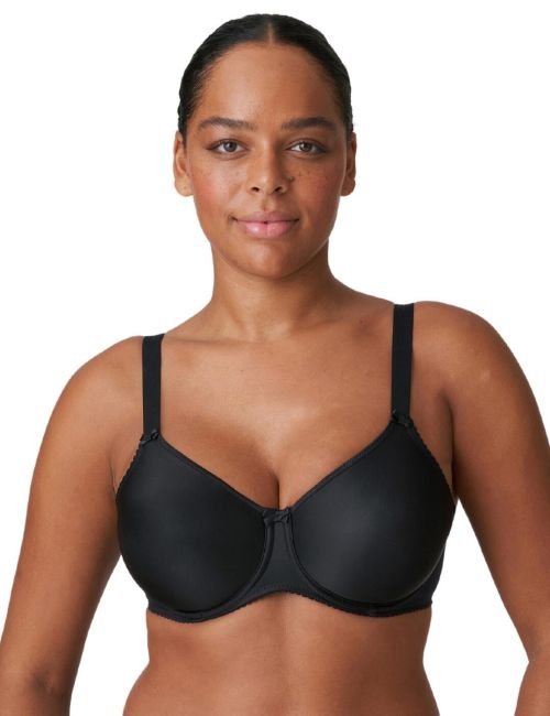 Prima Donna Satin Non Padded Full Cup Bra - Black