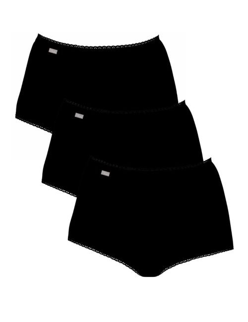Playtex Cherish Pure Cotton Maxi Brief 3 Pack - Black