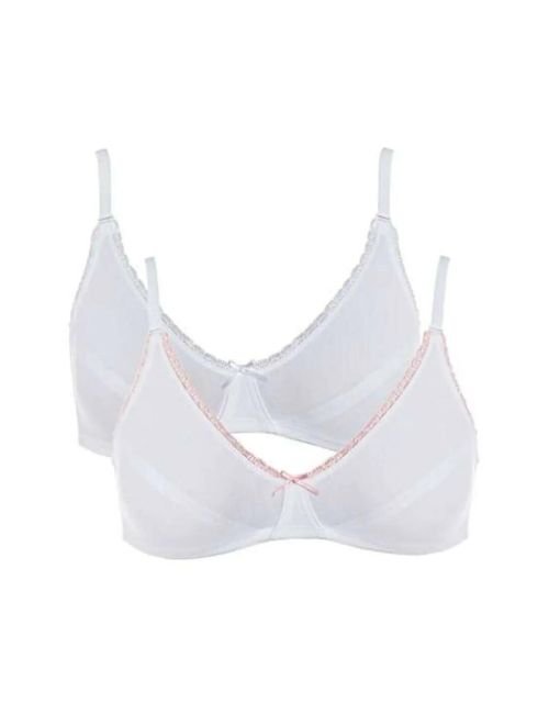 Royce My First Bra Missy Soft Cup Bra 2 Pack - White/Pink