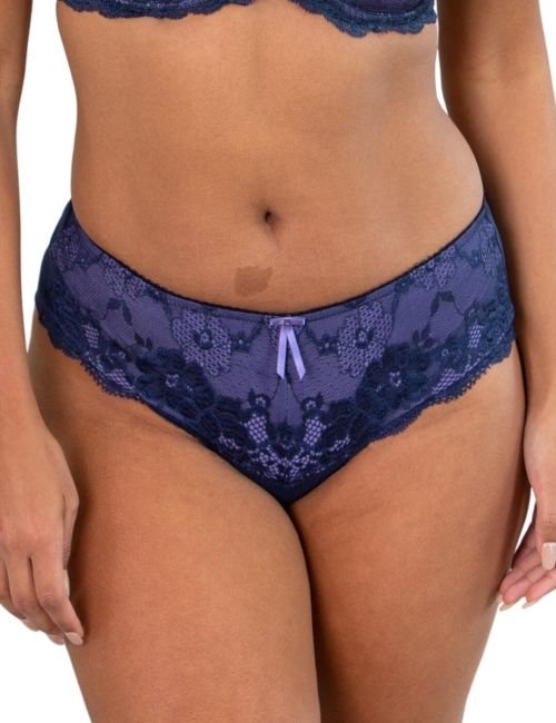 Pour Moi Amour Shorty Brief - Navy/Lavender