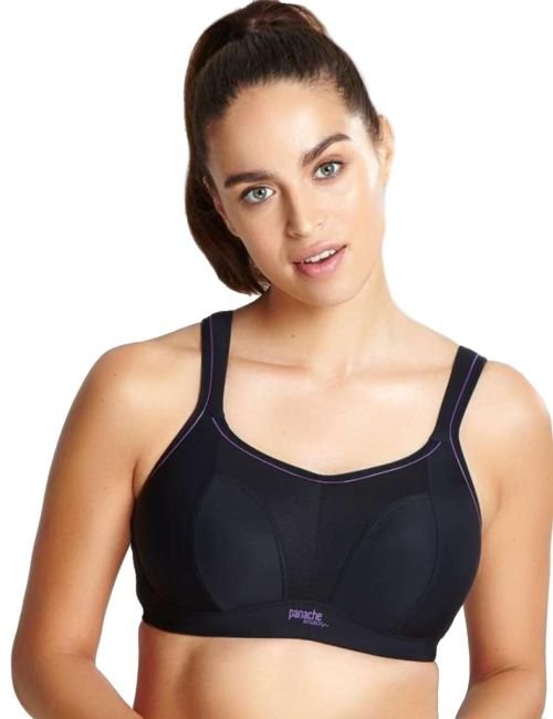 Panache Non Wired Sports Racerback Bra - Black
