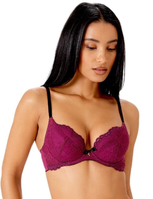 Gossard Superboost Lace Plunge Bra - Purple Potion