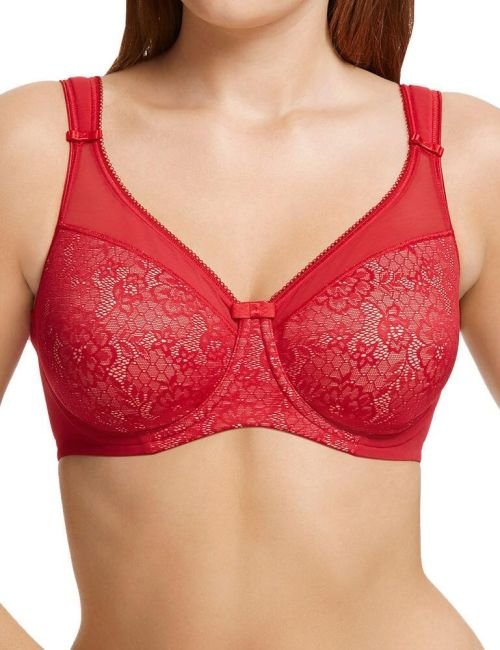 Berlei Beauty Underwired Minimiser Bra - Passion Red