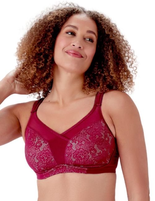 Berlei Non Wired Minimiser Bra - Burgundy
