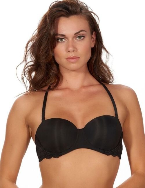 After Eden Basic Strapless Lace Bra - Black