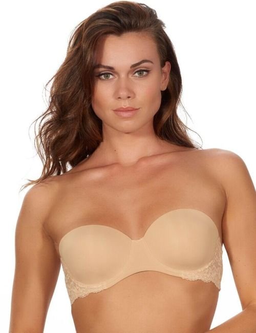 After Eden Basic Strapless Lace Bra - Nude/Powder