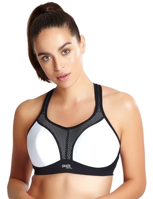 Panache Sports Non Wired Sports Bra - White/Black