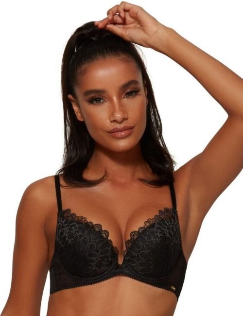 Gossard Swirl Padded Plunge Bra - Black