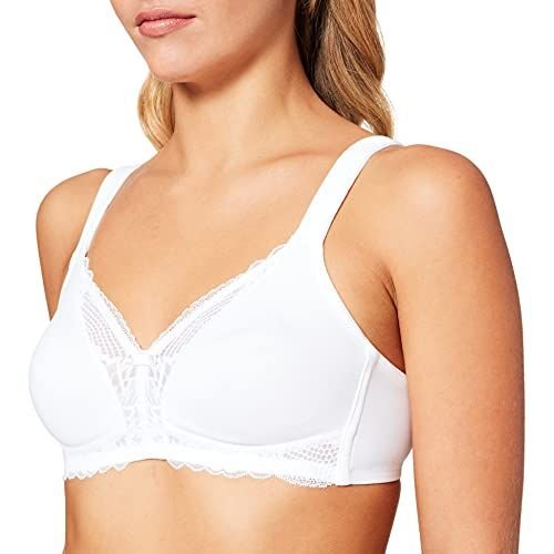 Triumph Modern Lace Cotton Non Wired Bra - White