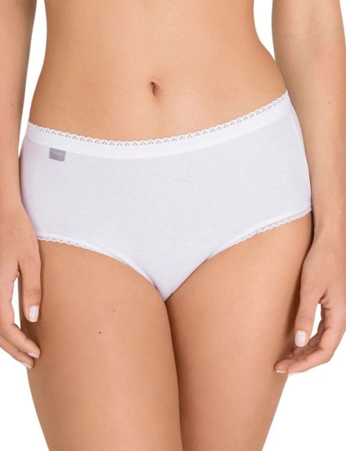 Playtex Stretch Cotton Midi Brief 2 Pack - White