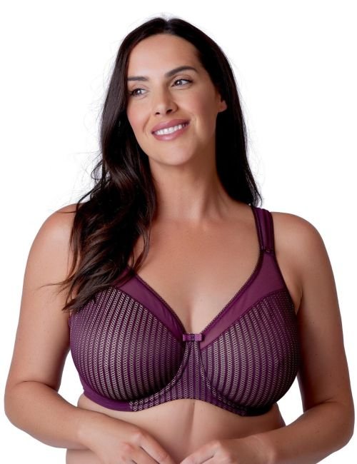 Berlei Beauty Stripe Smoothing Minimiser Bra - Fig