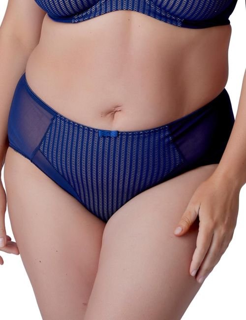 Berlei Beauty Stripe Deep Brief - Deep Blue