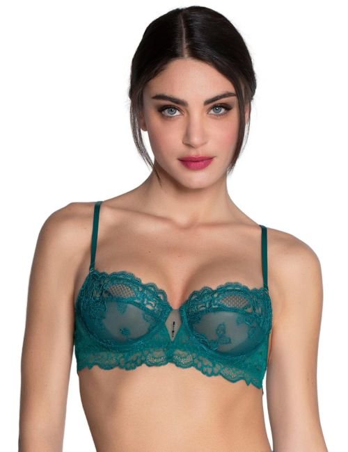 Lise Charmel Sublime En Dentelle Half Cup Bra - Vert Princesse