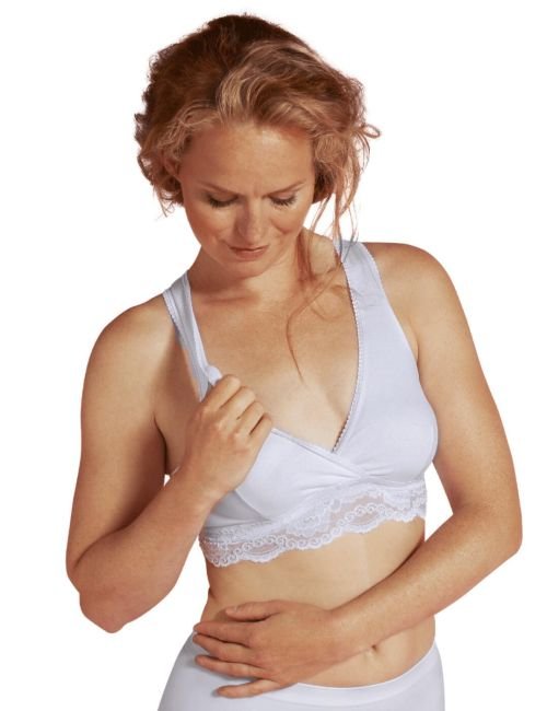 Carriwell Crossover Sleeping Nursing Bra - White