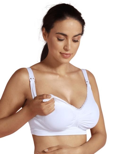 Carriwell Padded & Carri-Gel Nursing Bra - White