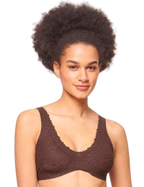 Sloggi Zero Feel Lace 2.0 Bralette - Ebony Brown