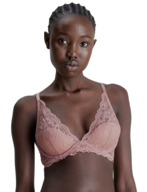 Calvin Klein Seductive Comfort Plunge Bra - Woodrose