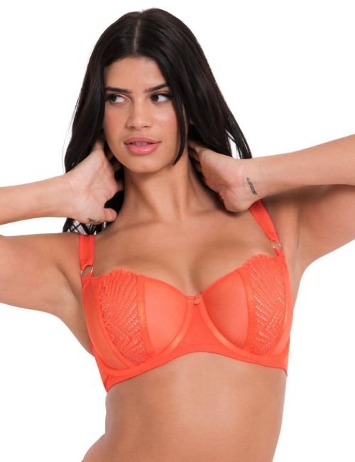 Scantilly by Curvy Kate Authority Balcony Bra - Lava Red