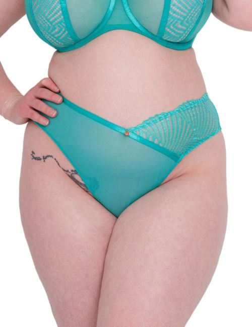 Scantilly by Curvy Kate Authority Thong - Blue Lagoon