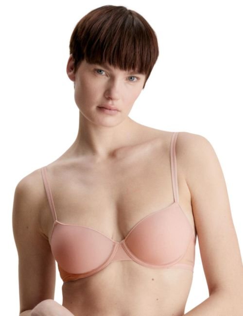 Calvin Klein Sheer Marquisette Lightly Lined Demi Bra - Subdued
