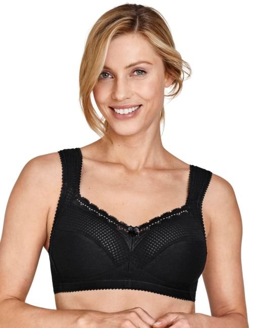 Miss Mary Of Sweden Diamond Full Cup Non Wired Bra - Black