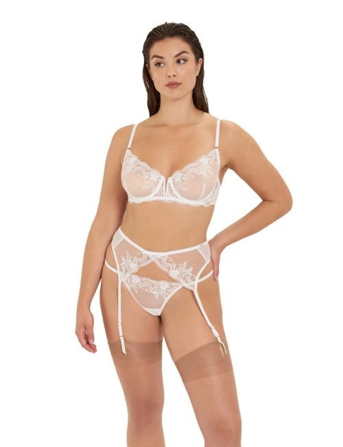 Bluebella Marseille Suspender Belt - White