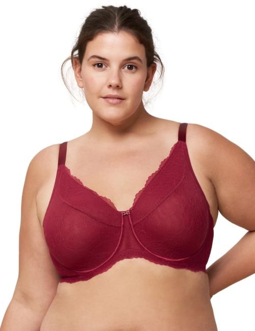Triumph Mirage Spotlight Minimiser Bra - Rumba Red