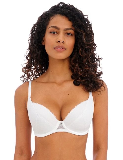 Freya Signature Padded Plunge Bra - White