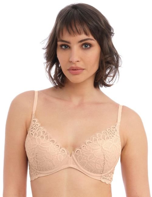 Wacoal Raffine Padded Plunge Bra - Frappe