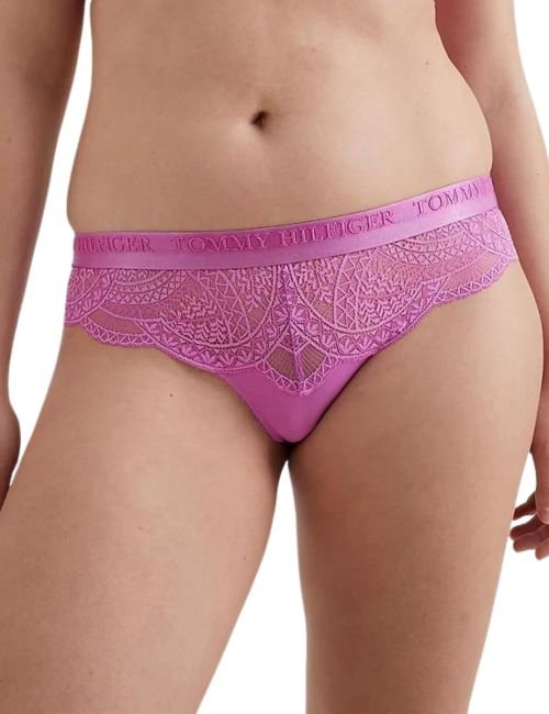 Tommy Hilfiger TH Lace Brazilian Brief - Lilac Orchid