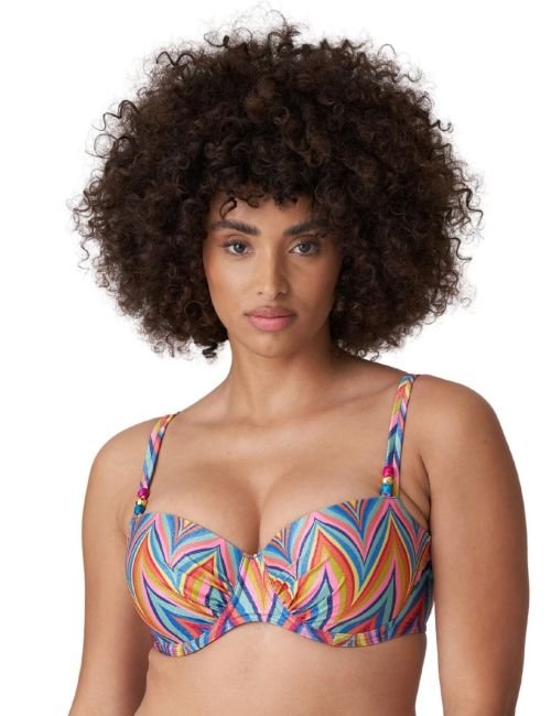 Prima Donna Swim Kea Padded Balcony Bikini Top - Rainbow Paradise