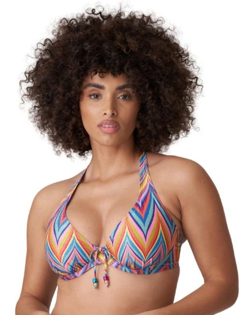 Prima Donna Swim Kea Half Padded Plunge Bikini Top - Rainbow Paradise