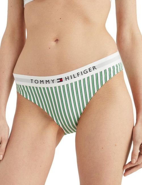 Tommy Hilfiger TH Vertical Stripe Bikini Brief - Nola Stripe Spring Lime