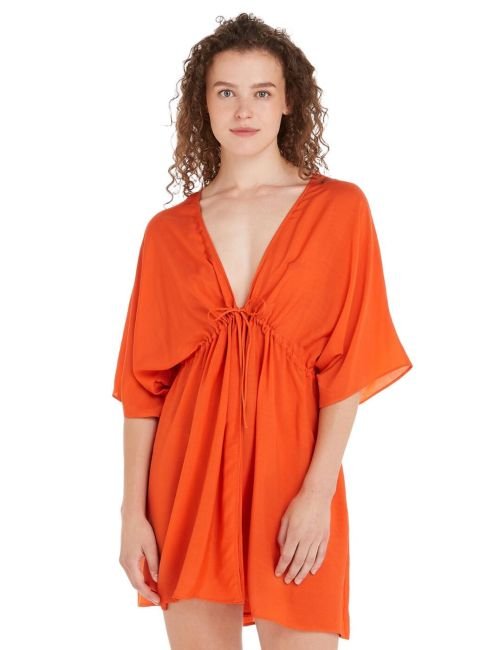 Tommy Hilfiger TH Beach Cover Up - Deep Orange