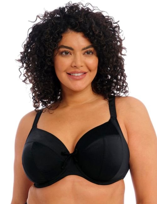 Elomi Plain Sailing Plunge Bikini Top - Black