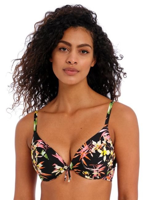 Freya Savanna Sunset Padded Plunge Bikini Top - Multi
