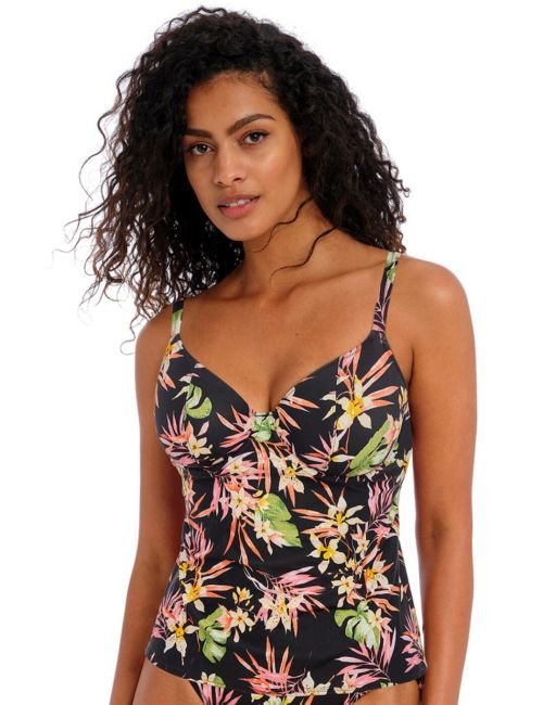 Freya Savanna Sunset Plunge Tankini Top - Multi