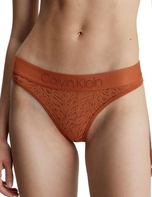 Calvin Klein Intrinsic Lace Thong - Gingerbread